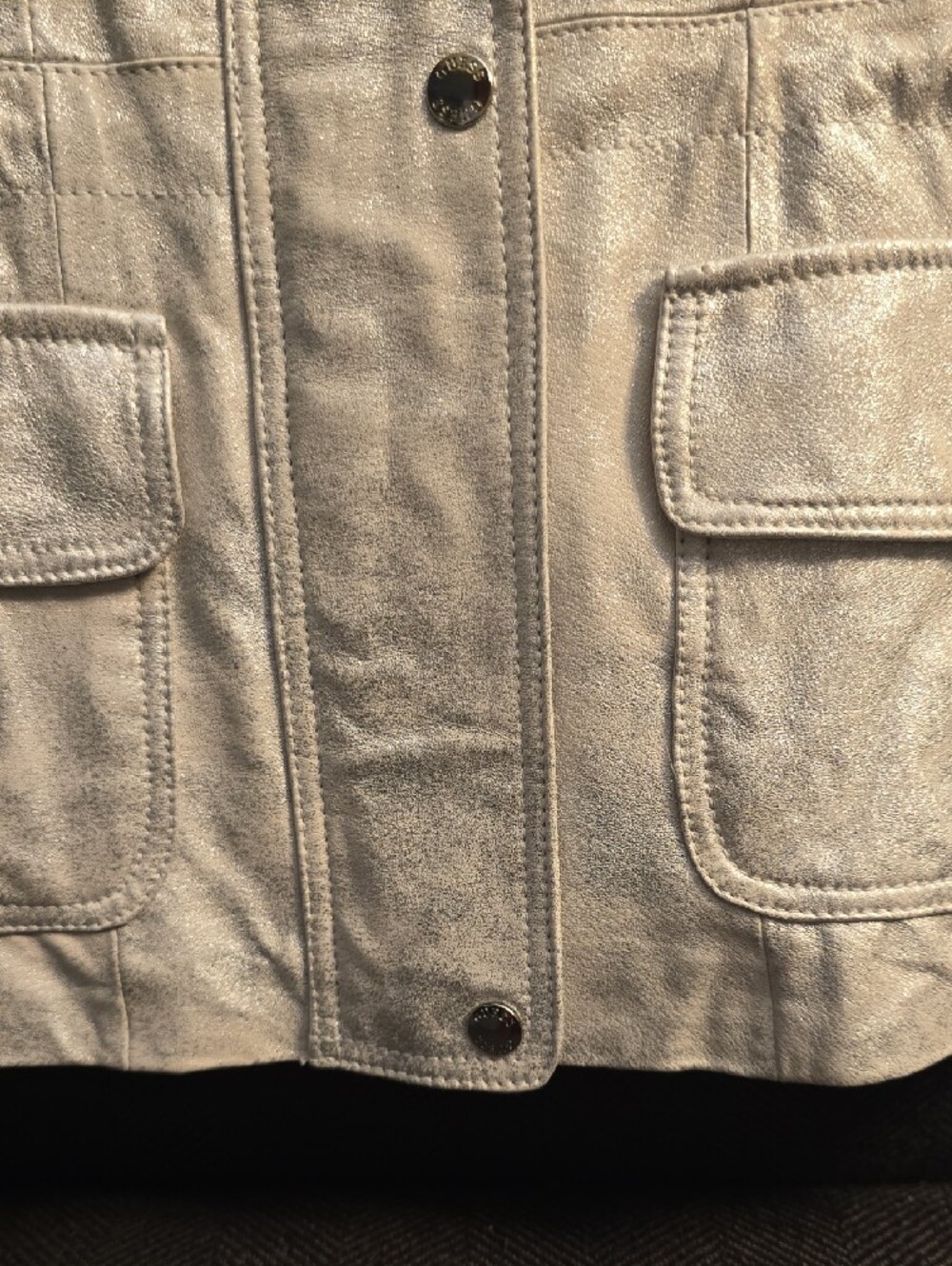 GUESS Metallic Silver Utility Jacket - Picture 6 of 15